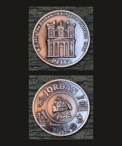 Jordan Petra Treasury Al Khazneh Souvenir Medal Antique Copper Finish Landmarks UNC