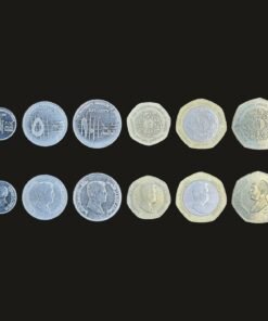 Jordan Coin Set of 6 (2.5 Piastres, 5 Piastres, 10 Piastres, Quarter (1/4) Dinar, Half (1/2) Dinar and 1 Dinar)