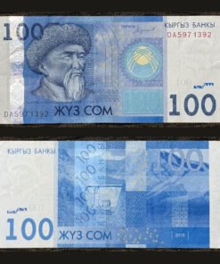 Kyrgyzstan 100 Som Banknote 2016 Toktogul Satylganov Hydroelectric Dam