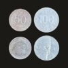South Korea Coin Set of 2 (50 Won and 100 Won)