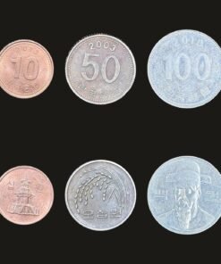 South Korea Coin Set of 3 (10 Won, 50 Won and 100 Won)