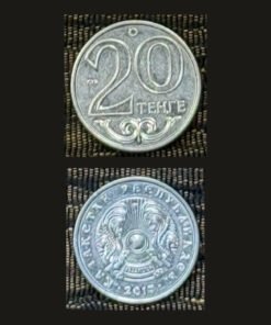 Kazakhstan 20 Tenge Coin 2014 Cyrillic Script Kazakstan Respublikasy Nickel Plated Steel