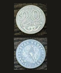 Kazakhstan 20 Tenge Coin 2021 Latin Script Qazaqstan Respyblikasy Nickel Plated Steel