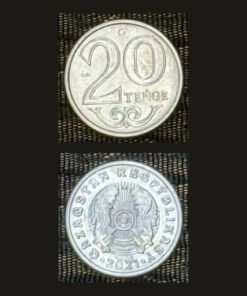 Kazakhstan 20 Tenge Coin 2021 Latin Script Qazaqstan Respyblikasy Nickel Plated Steel