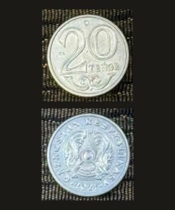 Kazakhstan 20 Tenge Coin 2021 Latin Script Qazaqstan Respyblikasy Nickel Plated Steel