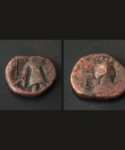 Kushan Empire Kanishka II AE Didrachm 227-247 AD King Sacrificing Ardoxsho RARE