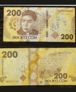 Kyrgyzstan 200 Som Banknote 2023 Poet Alykul Osmonov Lake Issyk-Kul RARE