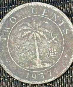 Liberia 2 Cents (Elephant / Palm Tree) Coin