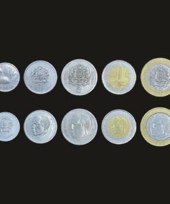 Morocco Coin Set of 5 (1/2 Dirham, 1 Dirham, 2 Dirham, 5 Dirham and 10 Dirham)