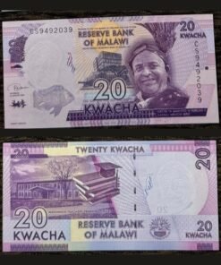 Malawi 20 Kwacha Banknote UNC 2020 Inkosi Ya Makhosi M'mbelwa II Machinga Teachers College RARE