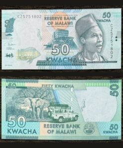 Malawi 50 Kwacha Banknote UNC 2019 Inkosi Ya Makhosi Philip Gomani II Kasungu Elephants RARE