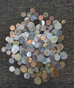 World Mixed Foreign Coins Tokens Scrap Lot Damaged Worn Modified Sold by Weight RARE
