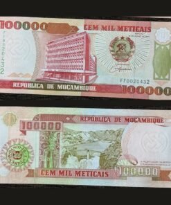 Mozambique 100000 Meticais Banknote 1993 UNC Maputo HQ Cahora Bassa Dam RARE