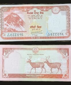 Nepal 20 Rupees Banknote 2023 AD VS 2079 UNC Condition Mount Everest & Swamp Deers RARE