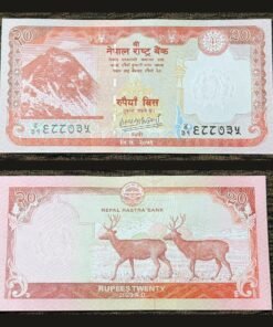 Nepal 20 Rupees Banknote 2023 AD VS 2079 UNC Condition Mount Everest & Swamp Deers RARE
