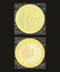 Romania 1 Ban Coin 2020 National Coat of Arms Brass Plated Steel RARE