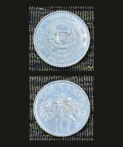 Singapore 10 Cents Coin 2010 Second Series Star Jasmine Floral Issue Cupronickel RARE