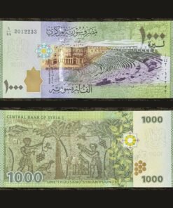Syria 1000 Pounds Banknote 2013 UNC Condition Bosra Amphitheater & As-Suwayda Mosaic RARE