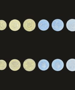 Tunisia Coin Set of 6 (50 Millimes, 100 Millimes, 200 Millimes, 1/2 Dinar, 1 Dinar and 2 Dinar)