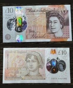 UK 10 Pounds Banknote 2017 Polymer Queen Elizabeth II Jane Austen RARE
