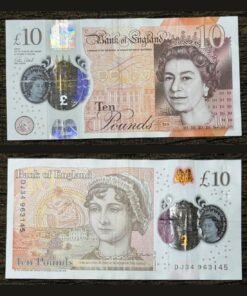 UK 10 Pounds Banknote 2017 Polymer Queen Elizabeth II Jane Austen RARE