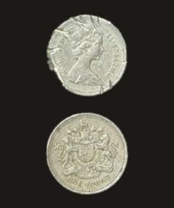 United Kingdom 1 Pound Nickel-Brass Coin Royal Coat of Arms Queen Elizabeth II