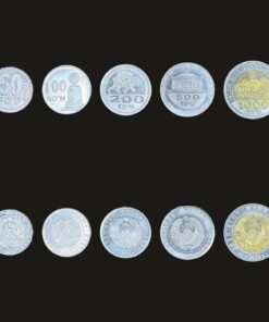 Uzbekistan Coin Set of 5 (50 So'm, 100 So'm, 200 So'm, 500 So'm and 1000 So'm)