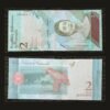 Venezuela 2 Bolivares Soberanos Banknote 2018 UNC Condition Josefa Camejo & Yellow-headed Parrot RARE
