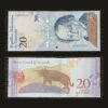 Venezuela 20 Bolivares Soberanos Banknote 2018 UNC Condition Simón Rodríguez & Jaguar RARE