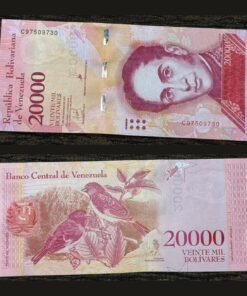 Venezuela 20000 Bolivares Banknote 2017 UNC Condition Simon Bolivar & Red Siskin Birds RARE