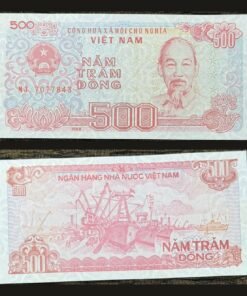 Vietnam 500 Dong Banknote 1988 UNC Condition Ho Chi Minh & Haiphong Port Ships RARE