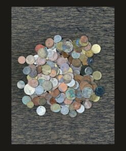 World Mixed Foreign Coins Tokens Scrap Lot Damaged Worn Modified Sold by Weight 50 grams