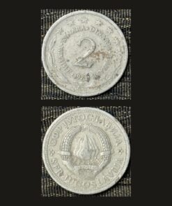 Yugoslavia 2 Dinara Coin 1973 SFR Yugoslavia State Emblem Dual Script RARE