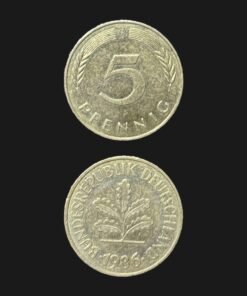 Germany West Germany 5 Pfennig Coin 1986 Oak Seedling Brass Clad Steel