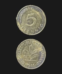 Germany West Germany 5 Pfennig Coin 1987 Oak Seedling Brass Clad Steel