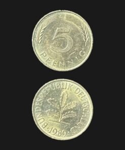 Germany West Germany 5 Pfennig Coin 1989 Oak Seedling Brass Clad Steel