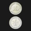 Germany West Germany 10 Pfennig Coin 1966 Oak Seedling Brass Clad Steel