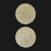 Germany West Germany 10 Pfennig Coin 1989 Oak Seedling Brass Clad Steel