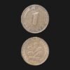 Germany 1 Pfennig Coin 1974 Oak Seedling Copper Plated Steel