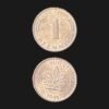 Germany 1 Pfennig Coin 1991 Oak Seedling Copper Plated Steel