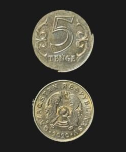 Kazakhstan 5 Tenge Coin 2020 Latin Script Qazaqstan Respyblikasy Brass Plated Steel