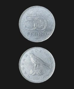 Hungary 50 Forint Copper-Nickel Coin Saker Falcon Bird Vintage