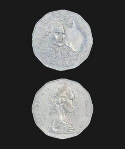 Australia 50 Cents Coin 1970 200th Anniversary Captain James Cook Voyage Bicentenary Cupronickel RARE