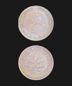 Germany West Germany 2 Pfennig Coin 1979 Oak Seedling Copper Plated Steel