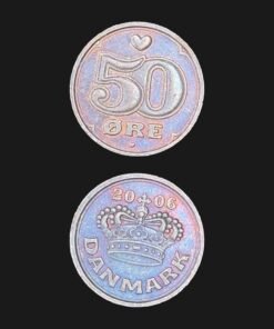 Denmark 50 Ore Coin 2006 Royal Crown Crowned Monarchy Bronze Plated RARE