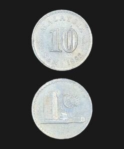 Malaysia 10 Sen Coin 1982 Parliament House Crescent Star Cupronickel RARE