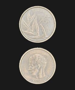 Belgium 20 Francs Coin 1982 King Baudouin I Olive Branch French Legend Belgique RARE