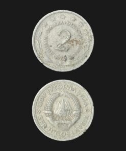 Yugoslavia 2 Dinara Coin 1973 SFR Yugoslavia State Emblem Dual Script RARE