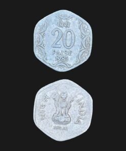 India 20 Paise (National Emblem / Hexagonal Floral Design / 1985) Coin