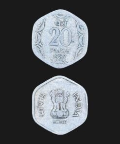 India 20 Paise (National Emblem / Hexagonal Floral Design / 1987) Coin